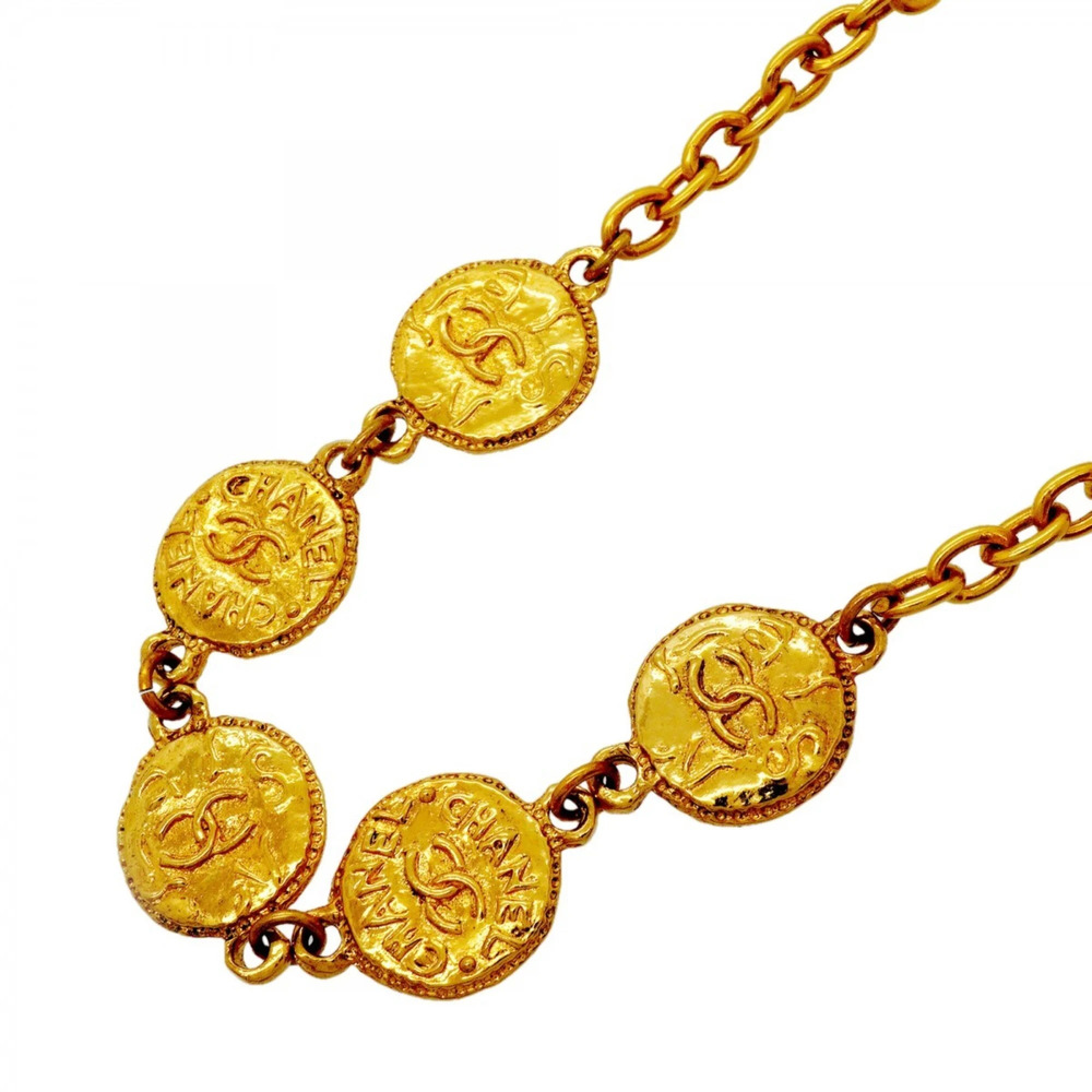 CHANEL Gold Logo Necklace
